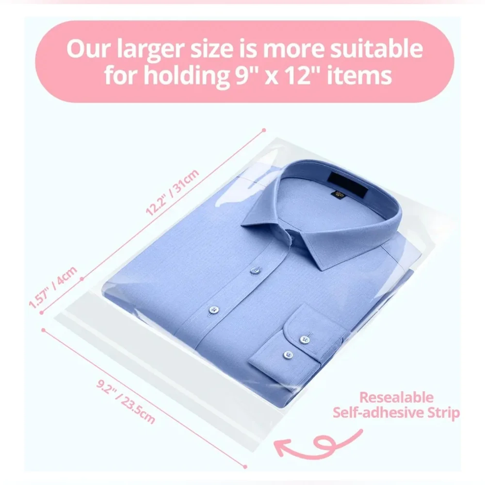 Bundle of 30 Clear Self-Sealing Bags – 3 Sizes – 9x12, 12x16, 14x18 10 Of Each - Picture 2 of 9